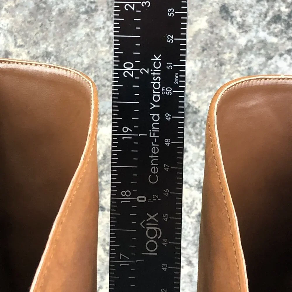Jasmin Women's Size 6.5M Satisfy Brown Faux Leather Side Zip Over The Knee Boots